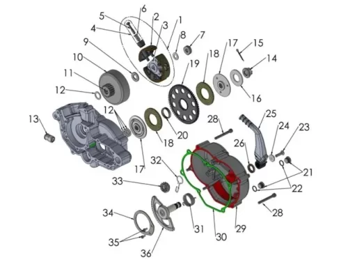 Engine – Clutch Kick Lever 2019 Cobra CX50 P3