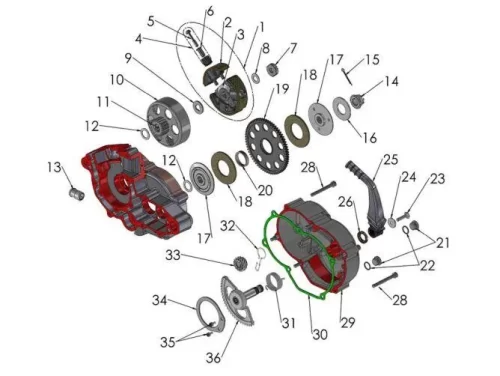 Engine – Clutch Kick Lever 2017 Cobra CX50 P3