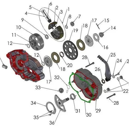 Engine – Clutch Kick Lever 2017 Cobra CX50 P3