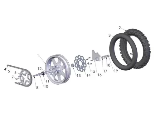 Rear Wheel 2015 Cobra CX50 JR