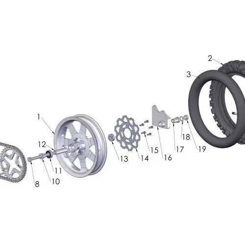 Rear Wheel 2014 Cobra CX50 JR