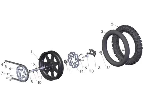 Rear Wheel 2017 Cobra CX50 JR