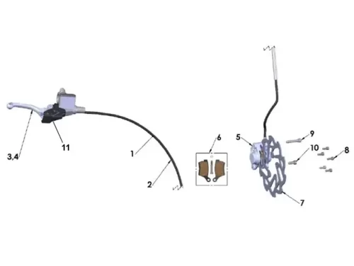 Front Brakes 2020 Cobra CX50 JR