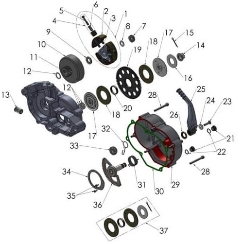 Engine – Clutch Kick Lever 2021 Cobra CX50 FWE